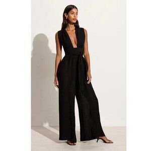 Faithfull the Brand Vacanza Jumpsuit In Black 4